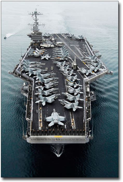 Soldiers On Flight Deck Of Uss John C Stennis 8X12 Silver Halide Photo