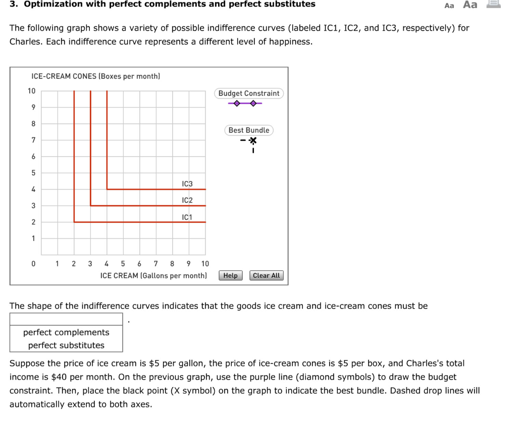 Solved Optimization With Perfect Complements And Perfect Chegg Com