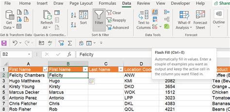 Split Data Quickly In Excel