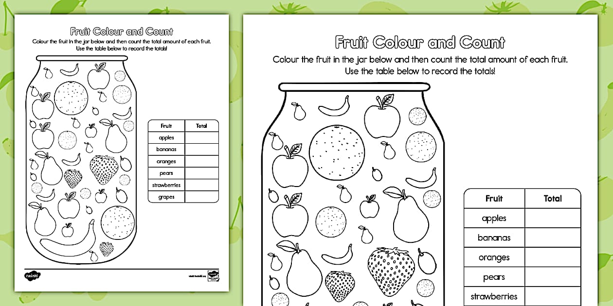 Spring Colour And Count Worksheet Professor Feito Twinkl