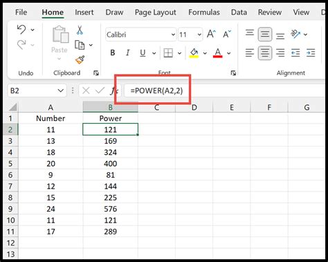 Square A Number In Excel Quick Formula Guide Train Excel Become An