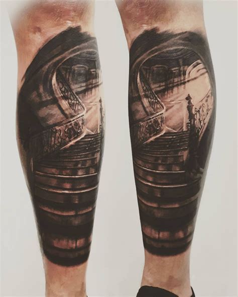 Staircase Tattoo By Patryk Limited Availability At Newtestamenttattoo