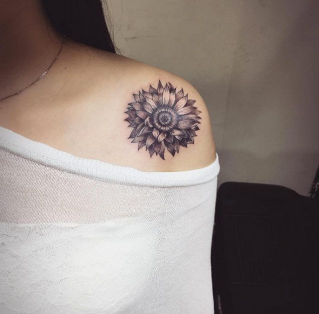 Sunflower Shoulder Tattoo Designs Ideas And Meaning Tattoos For You