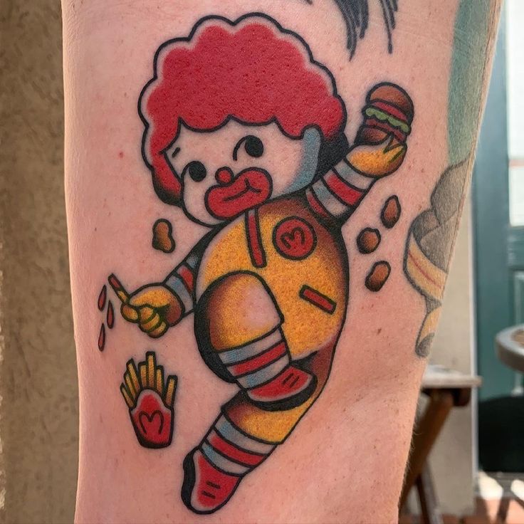 Tattoo Snob On Instagram Ronald Mcdonald Kewpie Tattoo By Gabbutattoo At Apocalypsetattooco