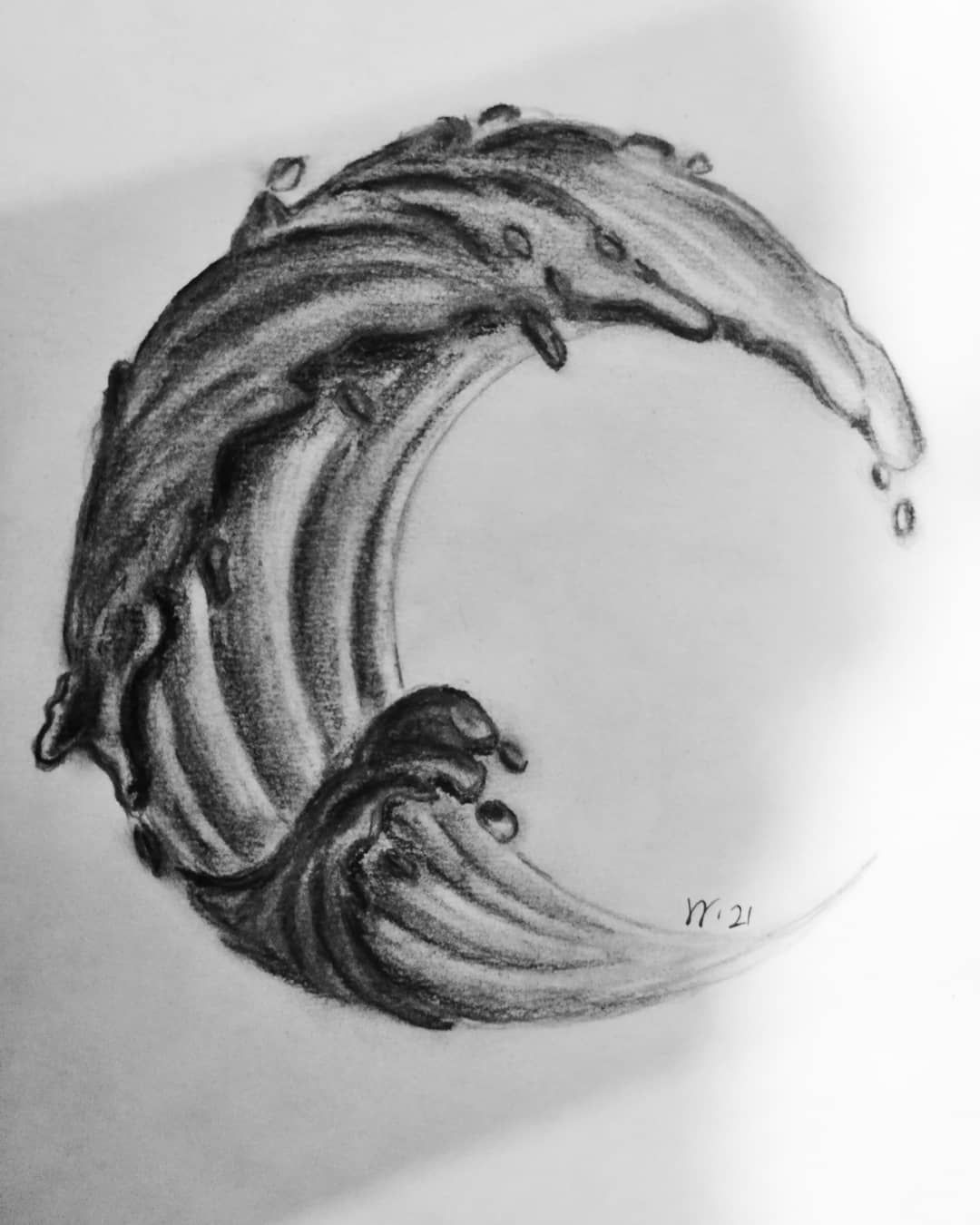 Tattoo Wave Drawing