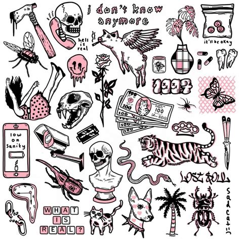 Tattoozeichnung Tattooideen Tattoo Flash Art Grunge Tattoo Doodle