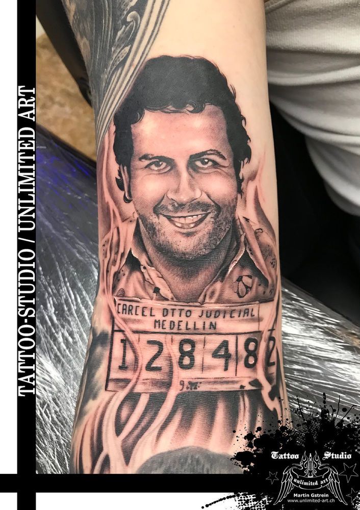 Tatuaje Pablo Escobar Pablo Escobar Tattoo Pablo Escobar Tatouage