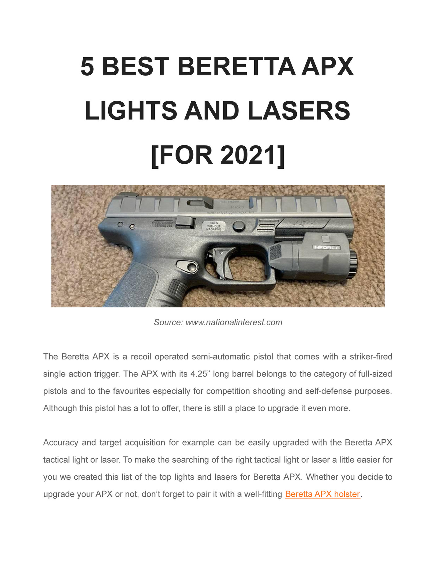 The 5 Best Beretta 92Fs Lights And Lasers Craft Holsters