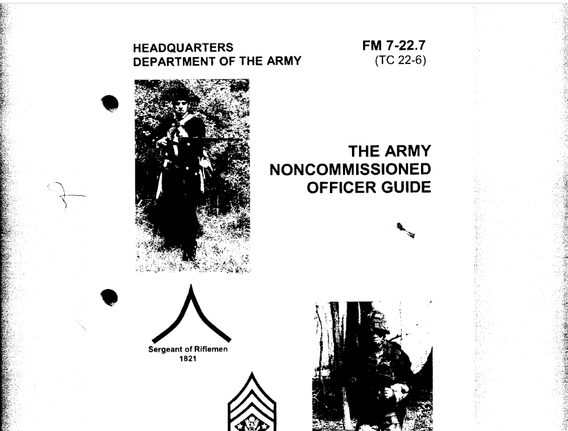 The Army Noncommissioned Officer Guide U S Army Nco Guide The Army