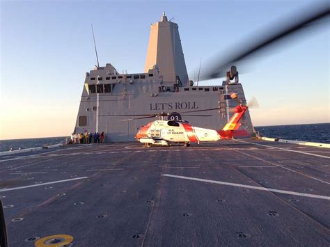 The Crews Aboard The Uss Somerset And Coast Guard Mh 60 Picryl Public