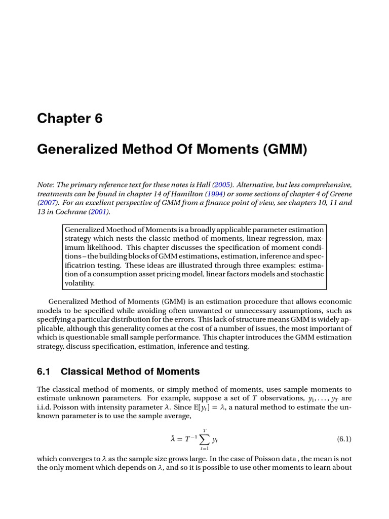 The Efficient Generalized Method Of Moments Gmm Estimator Youtube