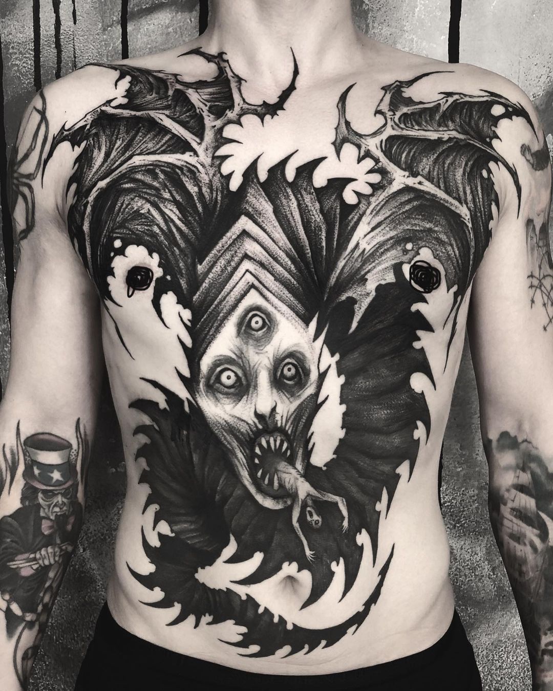 The Embodiment Of Darkness In Horror Tattoos By Maldenti Inkppl