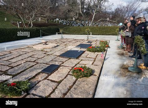 The Graves Of Grave Of President John F Kennedy Jacqueline Kennedy