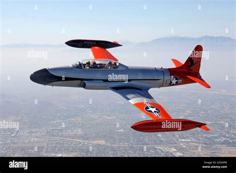 The Lockheed T 33 Shooting Star Jet Trainer Aircraft Stock Photo Alamy