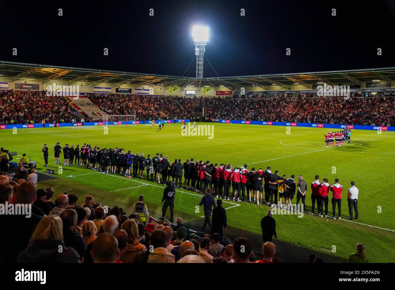 The Players Prepare For Penalties During The Doncaster Rovers Fc V