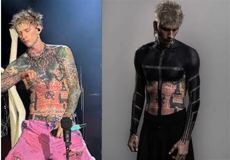 The Source Machine Gun Kelly Gets Blackout Tattoo Over Upper Half Of