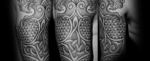 Thor Hammer Tattoo 70 Mjolnir Tattoo Designs For Men Hammer Of Thor