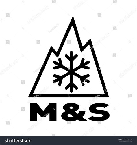 Three Peak Mountain Snowflake 3Pmsf And Mud And Snow Symbol Icon On