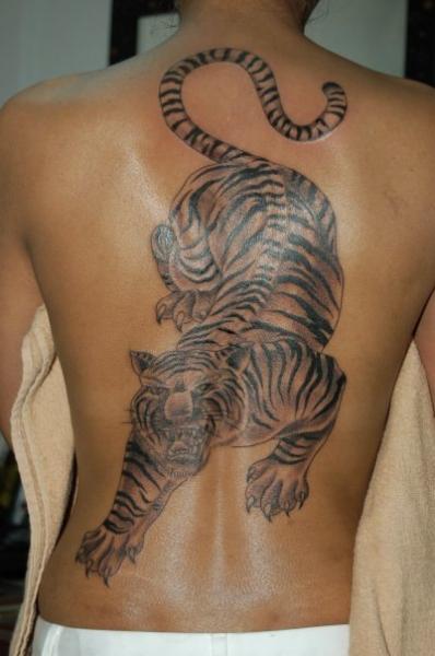 Tiger Tattoo On Back