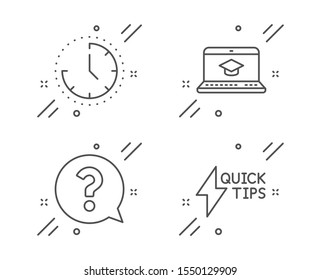 Time Question Mark And Website Education Icons Vector Image