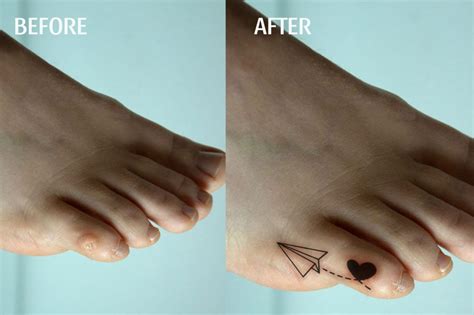 Toe Tattoos To Cover Corns