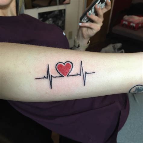 Top 35 Cute And Attractive Heartbeat Tattoo Designs Blurmark