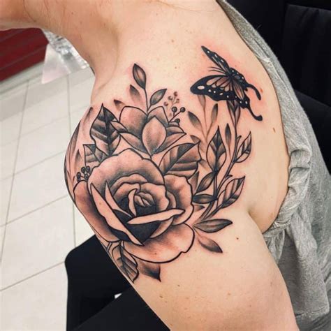 Top 43 Best Flower Shoulder Tattoo Ideas 2021 Inspiration Guide