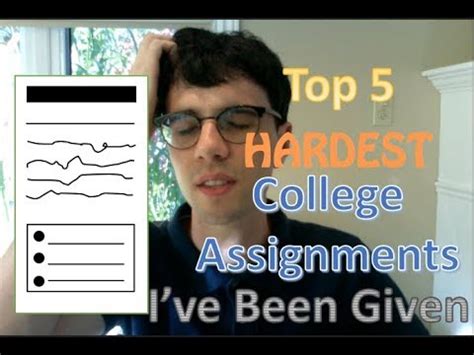 Top 5 Hardest College Assignments I Ve Been Given So Far Youtube