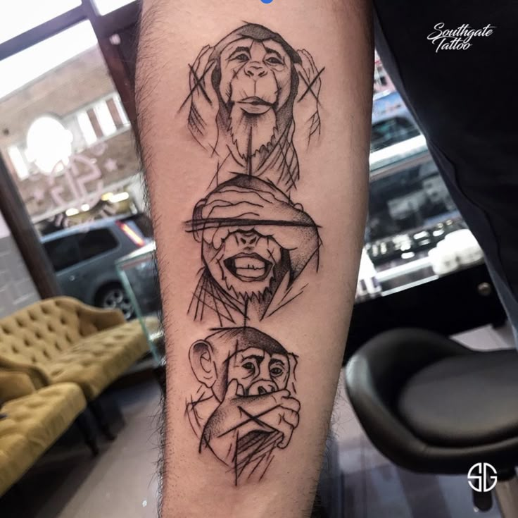 Top 69 3 Monkeys Tattoo In Eteachers