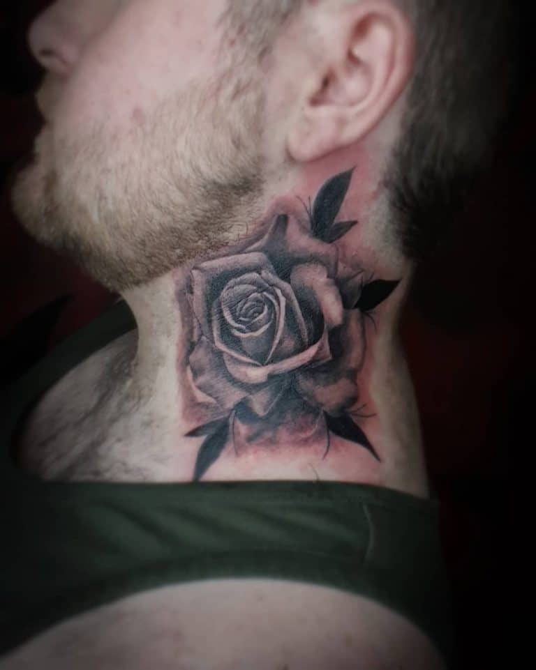 Top 71 Best Rose Neck Tattoo Ideas 2021 Inspiration Guide