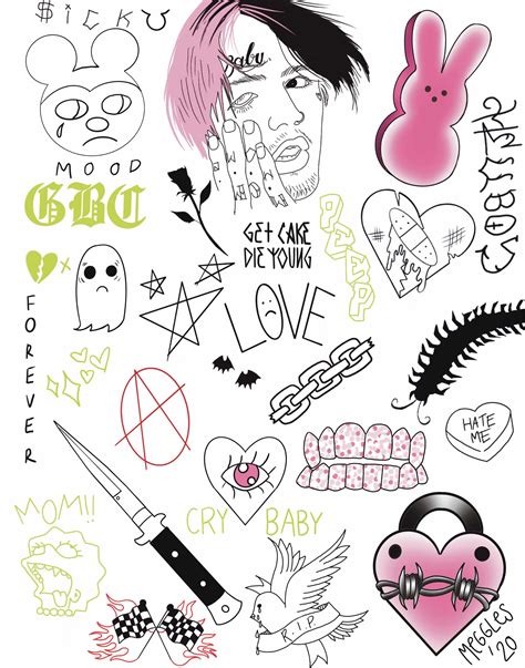 Top More Than 81 Easy Lil Peep Tattoos Drawing In Cdgdbentre