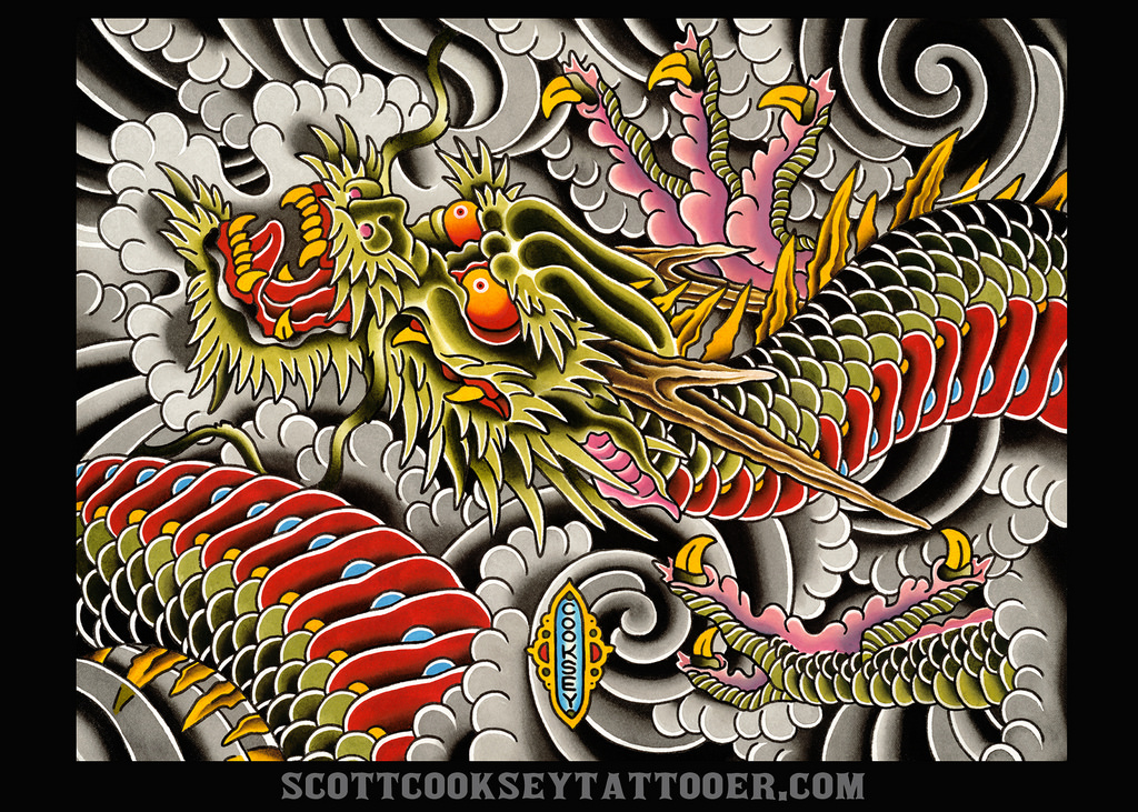 Traditional Japanese Dragon Painting At Paintingvalley Com Explore