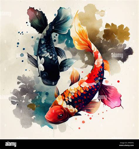 Traditional Japanese Koi Fish Painting