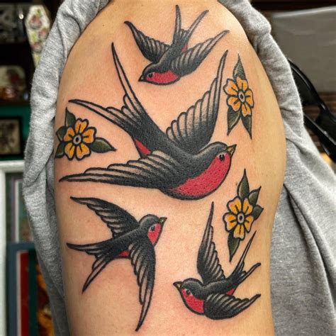 Traditional Sparrow Tattoo