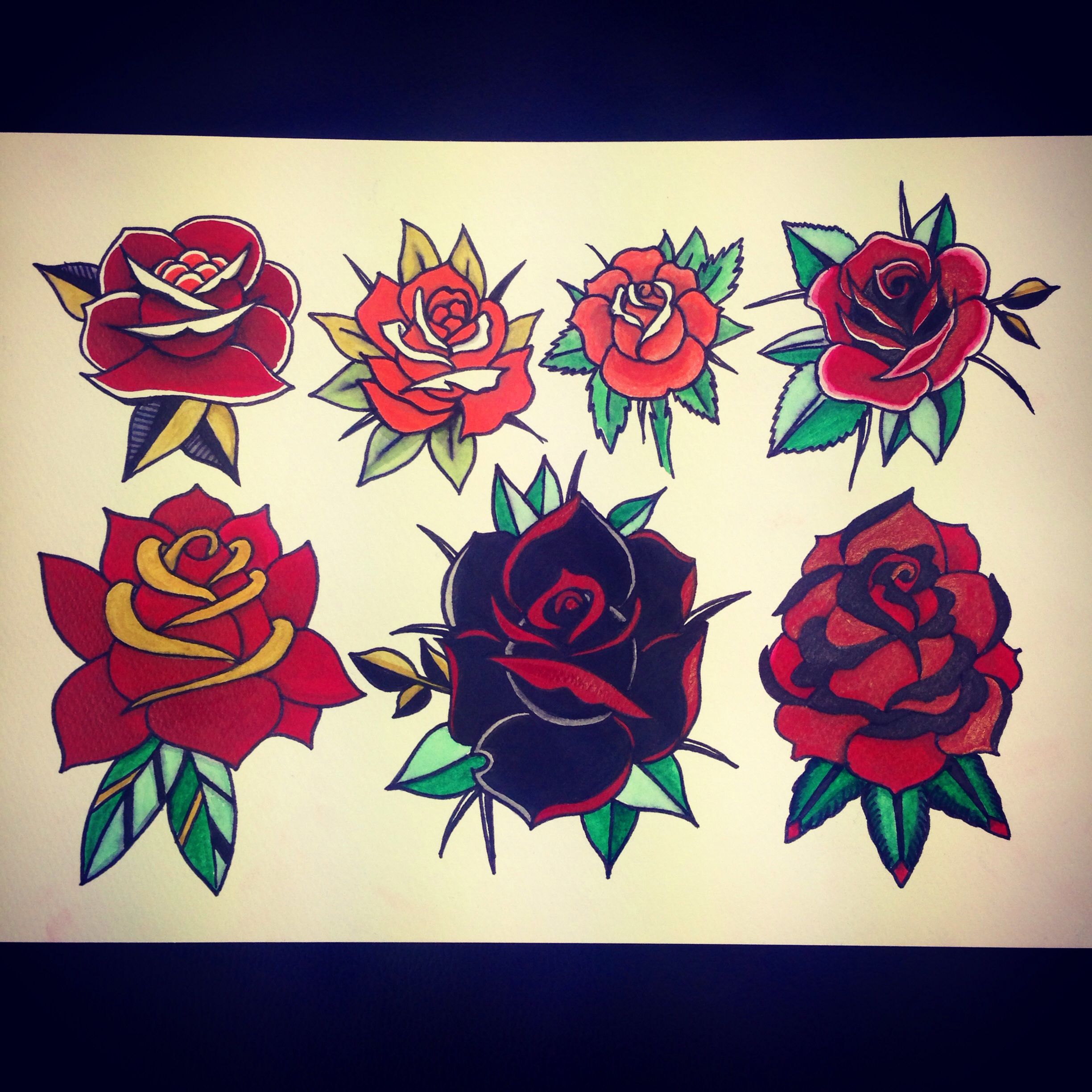 Traditional Tattoo Flash Black And Grey Rose Tattoo Flash Tattoo