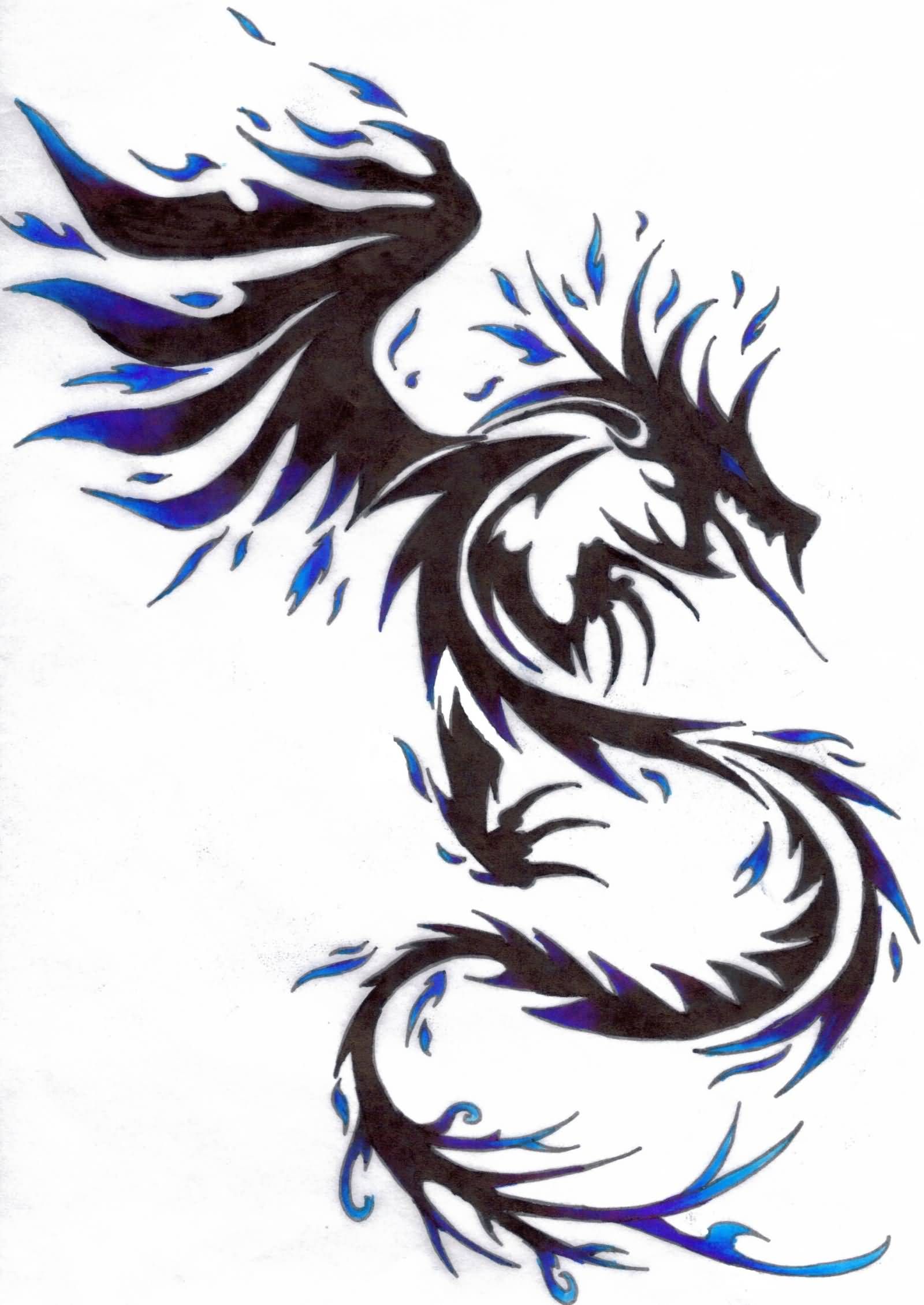 Tribal Dragon Tattoo Designs Forearm