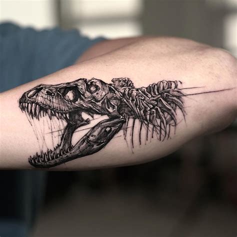 Tyrannosaurus Rex Skeleton Tattoo