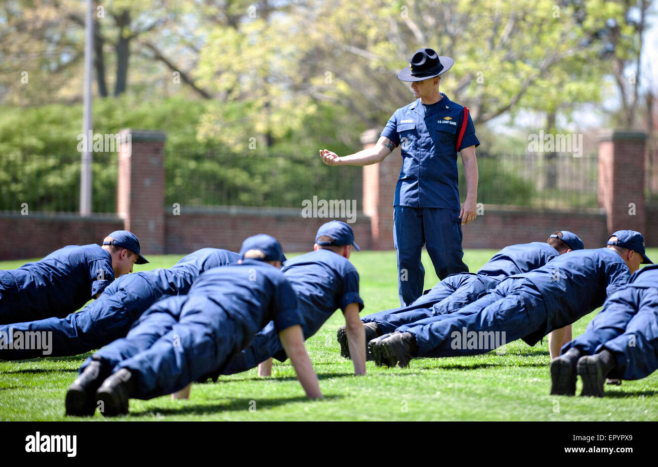 U S Coast Guard Company Commanders From Training Center Cape May Drill