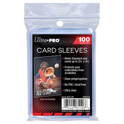 Ultra Pro Sleeves 2 5 8 X 3 5 8 100Ct Game Nerdz