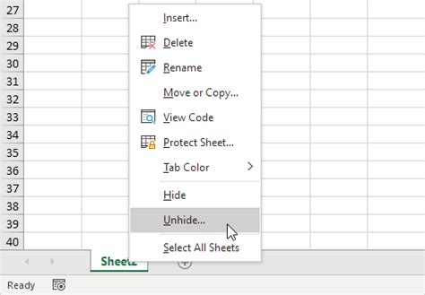 Unhide Sheets In Excel Step By Step Tutorial