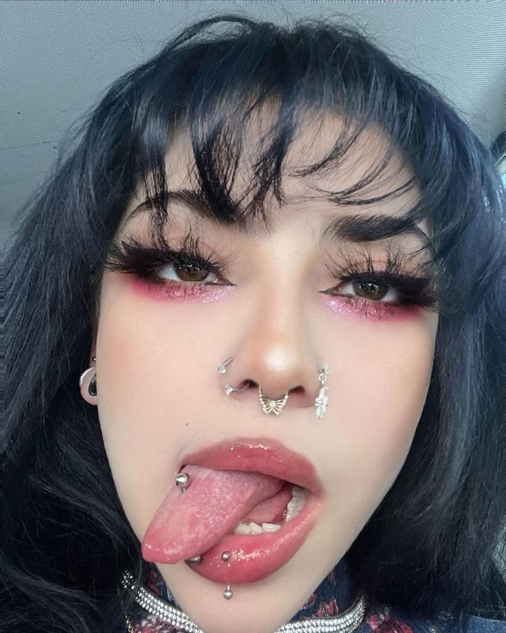 Unique Double Tongue Piercing Inspiration