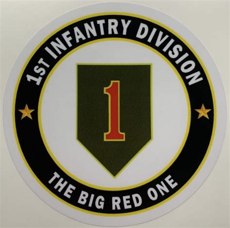 United States Army 1St Infantry Division Big Red One Logo Vinyl