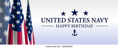 United States Navy Birthday Background Stock Illustration 2198910003