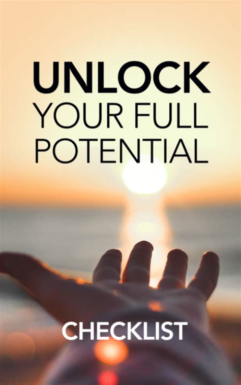 Unlock Your Full Potential Checklist Dissulto