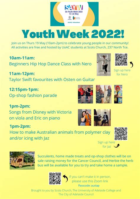 Uoa College Youth Week Activities