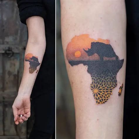 Update 67 Outline Africa Tattoo Super Hot In Cdgdbentre