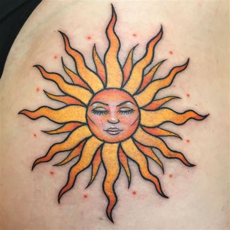 Update 79 Traditional Sun Tattoos Latest In Cdgdbentre