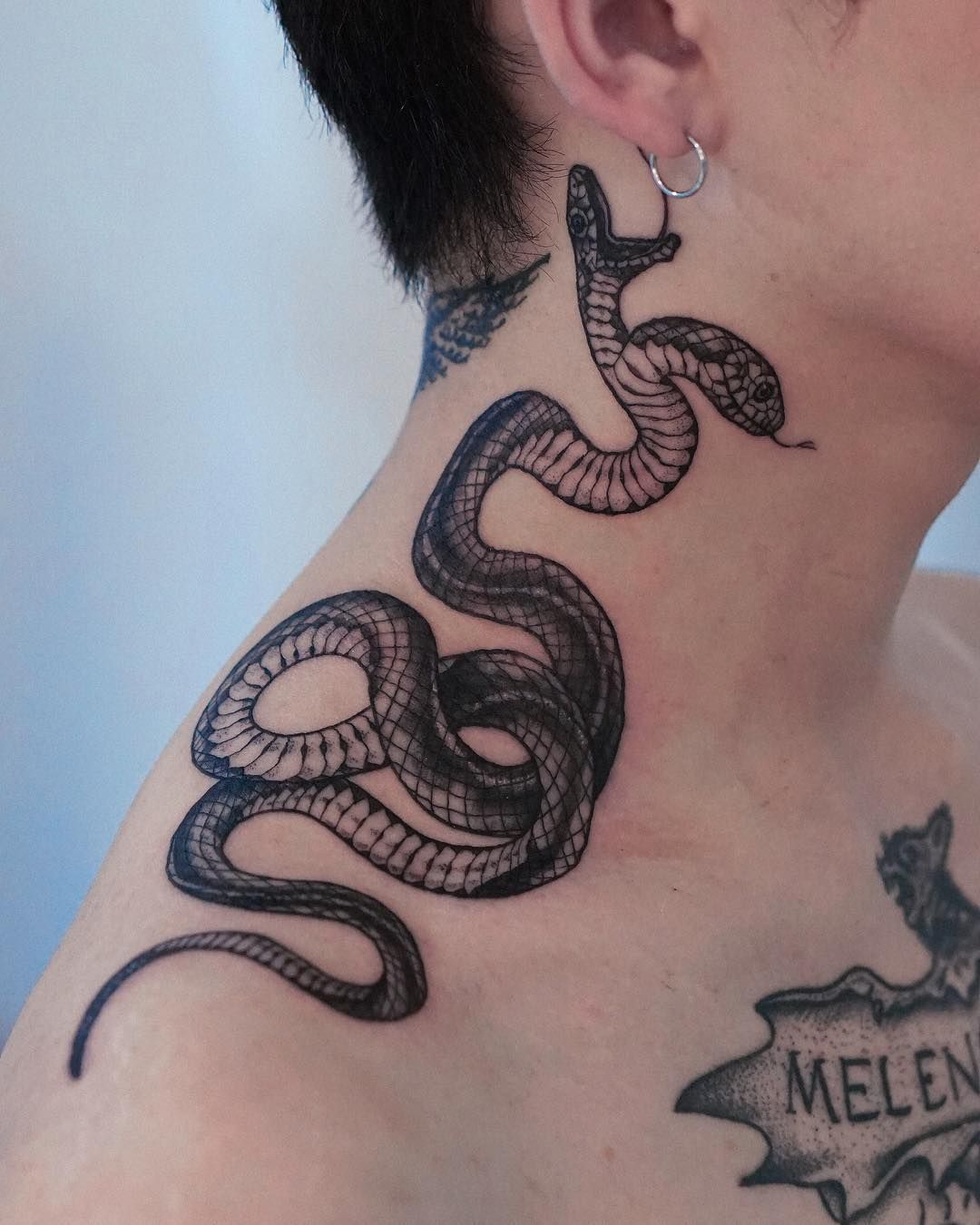 Update More Than 72 Snake Around Neck Tattoo In Cdgdbentre