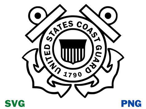 Us Coast Guard Insignia Svg Vector Logo Badge Patch Emblem Monogram