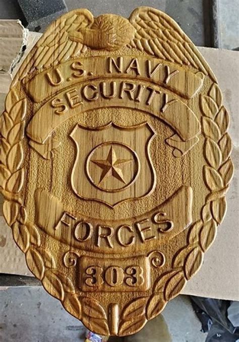 Us Navy Security Forces Badge Pennick Woodworking